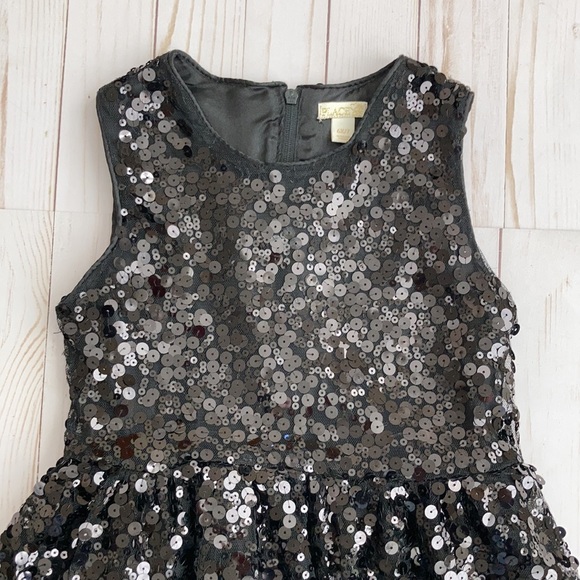 Girls Place 89 by Children’s Place Black Sequin Dress - Picture 3 of 7